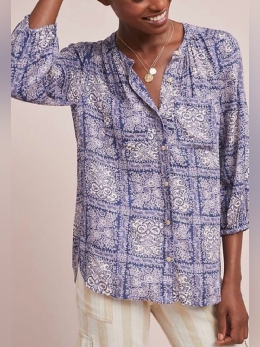 Anthropologie Akemi + Kin Coconino Floral Blouse